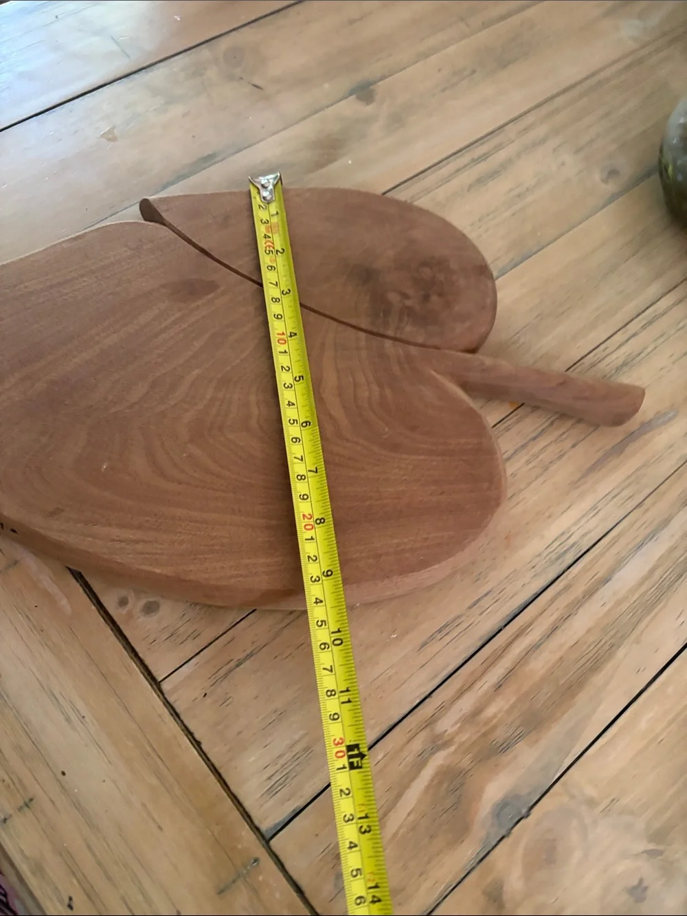 Leaf-Shaped Wooden Serving Tray in Brown